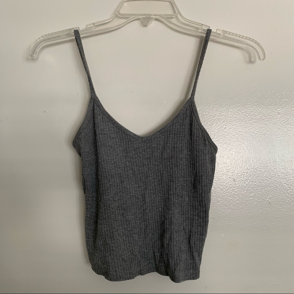 Ribbed crop tank top